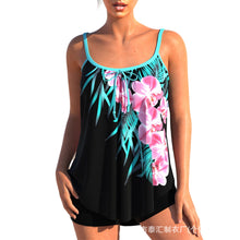 Carica l&#39;immagine nel visualizzatore di Gallery, Trendy Bikini Set for Women - High Waisted Shorts &amp; Sexy Backless Tankini Top, Quick Dry Swimwear
