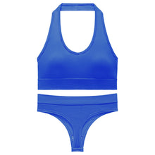 Charger l&#39;image dans la galerie, 「Lift &amp; Breathe」Halter Sports Bra Set ✨ Full Coverage Yoga Top
