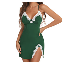 Charger l&#39;image dans la galerie, 🔥【Milk Silk】Deep V Bow-Tie Nightdress Set | European Sexy Lingerie
