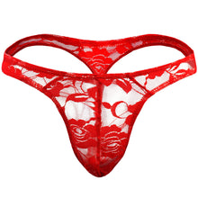 Cargar imagen en el visor de la galería, One Size Men&#39;s erotic underwear lace sexy semi-transparent thong T pants
