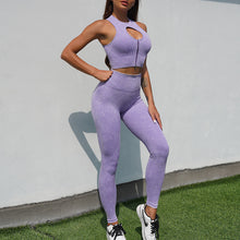 Charger l&#39;image dans la galerie, 「Alpha Series」Seamless Workout Set ✨ 6-Way Tech Vest &amp; High-Waist Pants
