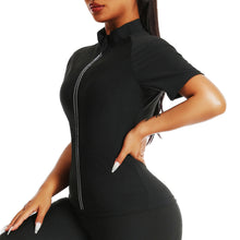 Cargar imagen en el visor de la galería, 🔥【Sweat Workout】Women&#39;s Sauna Suit | High Neck Waist Trainer | Fitness Running Jacket
