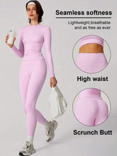 Charger l&#39;image dans la galerie, 「9-Tone Universe」Long Sleeve Yoga Set ✨ Winter Workout Outfit Women&#39;s Fitness Suit
