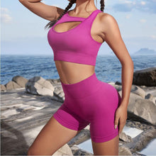 Charger l&#39;image dans la galerie, 「Airflow Yoga」Seamless Workout Set ✨ Moisture-Wicking Tank &amp; Shorts
