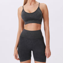 Charger l&#39;image dans la galerie, 「Curve Embrace」Plus Size Workout Set ✨ Slim Fit Tank &amp; Washed Shorts
