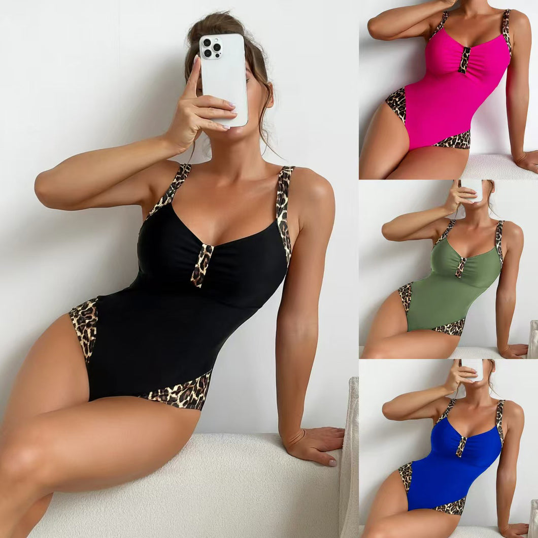 🌊【One-Piece Bikini】Sexy Backless Swimsuit | Solid Color Bathing Suit