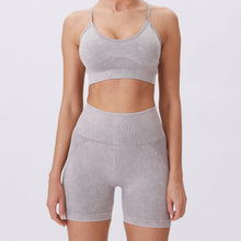 Charger l&#39;image dans la galerie, 「Curve Embrace」Plus Size Workout Set ✨ Slim Fit Tank &amp; Washed Shorts
