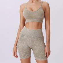 Charger l&#39;image dans la galerie, 「Curve Embrace」Plus Size Workout Set ✨ Slim Fit Tank &amp; Washed Shorts
