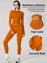 Charger l&#39;image dans la galerie, 「9-Tone Universe」Long Sleeve Yoga Set ✨ Winter Workout Outfit Women&#39;s Fitness Suit

