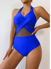 Carica l&#39;immagine nel visualizzatore di Gallery, 🌊【Overseas Hot】Sexy One-Piece Swimsuit | Pure Color Mesh Backless Bathing Suit | Quick-Dry Stretchy Swimwear
