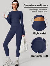 Charger l&#39;image dans la galerie, 「9-Tone Universe」Long Sleeve Yoga Set ✨ Winter Workout Outfit Women&#39;s Fitness Suit
