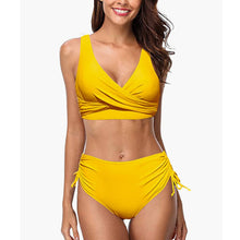 Загрузить изображение в средство просмотра галереи, 🌊【Hot Spring Bikini】Modest Two-Piece Set | Solid Color Swimwea
