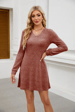 Cargar imagen en el visor de la galería, 「Cloud Touch」Ribbed Dress with Pockets ✨ Brushed Polyester Daily Dress

