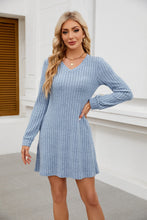 Cargar imagen en el visor de la galería, 「Cloud Touch」Ribbed Dress with Pockets ✨ Brushed Polyester Daily Dress
