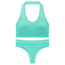 Charger l&#39;image dans la galerie, 「Lift &amp; Breathe」Halter Sports Bra Set ✨ Full Coverage Yoga Top
