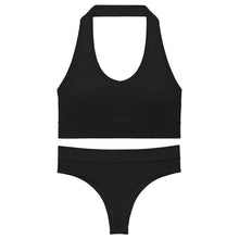 Charger l&#39;image dans la galerie, 「Lift &amp; Breathe」Halter Sports Bra Set ✨ Full Coverage Yoga Top
