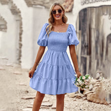 Lade das Bild in den Galerie-Viewer, 💃【French Style】Square Neck A-Line Dress | High Waist Office Dress
