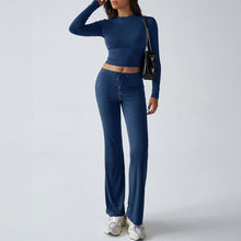 Charger l&#39;image dans la galerie, 「Cozy Movement」 Fall/Winter Yoga Set ✨ Solid Color Long Sleeve &amp; Pants
