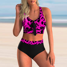 Carica l&#39;immagine nel visualizzatore di Gallery, 🔥【Crisscross Bikini】High Waist Two-Piece Set | Sexy Backless Swimwear
