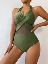 Carica l&#39;immagine nel visualizzatore di Gallery, 🌊【Overseas Hot】Sexy One-Piece Swimsuit | Pure Color Mesh Backless Bathing Suit | Quick-Dry Stretchy Swimwear
