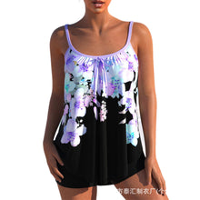 Carica l&#39;immagine nel visualizzatore di Gallery, Trendy Bikini Set for Women - High Waisted Shorts &amp; Sexy Backless Tankini Top, Quick Dry Swimwear
