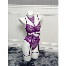 Load image into Gallery viewer, 「Necktie Fantasy」Lace Bralette Set ✨ 3-in-1 Push-up/Sheer/Cosplay Lingerie
