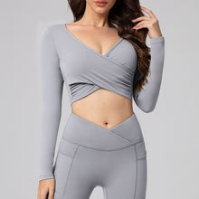 Load image into Gallery viewer, 「Cozy Crisscross」V-Neck Yoga Set ✨ Flare Leg Winter Outfit Women&#39;s
