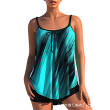 Carica l&#39;immagine nel visualizzatore di Gallery, Trendy Bikini Set for Women - High Waisted Shorts &amp; Sexy Backless Tankini Top, Quick Dry Swimwear
