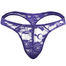 Load image into Gallery viewer, One Size Men&#39;s erotic underwear lace sexy semi-transparent thong T pants
