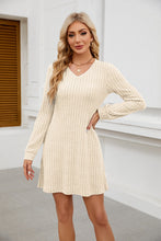 Cargar imagen en el visor de la galería, 「Cloud Touch」Ribbed Dress with Pockets ✨ Brushed Polyester Daily Dress
