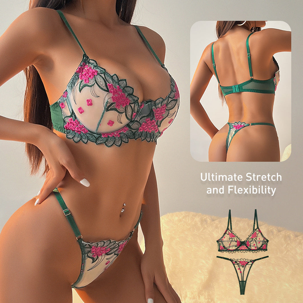 🌸【French Lingerie Set】Sheer Lace Bra | Bralette Underwear