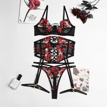Charger l&#39;image dans la galerie, 「Seduction Master」Lace Underwire Lingerie Set ✨ 5-in-1 Bralette/Bodysuit/Crotchless/Cosplay/Sheer
