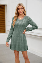 Cargar imagen en el visor de la galería, 「Cloud Touch」Ribbed Dress with Pockets ✨ Brushed Polyester Daily Dress
