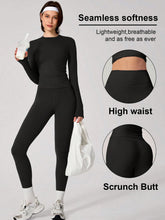 Charger l&#39;image dans la galerie, 「9-Tone Universe」Long Sleeve Yoga Set ✨ Winter Workout Outfit Women&#39;s Fitness Suit
