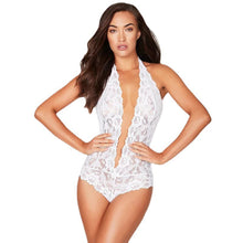 Charger l&#39;image dans la galerie, 🔥【Ultimate Fantasy】Sheer Lace Bodysuit | Deep V Open-Crotch Lingerie
