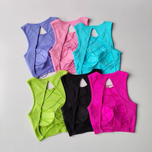 Charger l&#39;image dans la galerie, 「Back Beauty」Seamless Yoga Set ✨ Crisscross Top &amp; High-Waist Shorts
