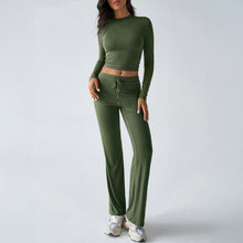 Charger l&#39;image dans la galerie, 「Cozy Movement」 Fall/Winter Yoga Set ✨ Solid Color Long Sleeve &amp; Pants
