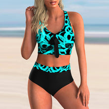 Carica l&#39;immagine nel visualizzatore di Gallery, 🔥【Crisscross Bikini】High Waist Two-Piece Set | Sexy Backless Swimwear
