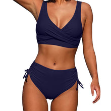 Загрузить изображение в средство просмотра галереи, 🌊【Hot Spring Bikini】Modest Two-Piece Set | Solid Color Swimwea
