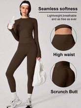 Charger l&#39;image dans la galerie, 「9-Tone Universe」Long Sleeve Yoga Set ✨ Winter Workout Outfit Women&#39;s Fitness Suit
