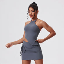 Charger l&#39;image dans la galerie, 「Naked Feel」Nylon Yoga Set ✨ Pocket Tennis Skirt &amp; Fitness Outfit
