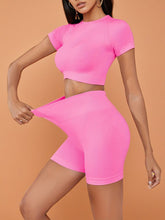 Charger l&#39;image dans la galerie, 「Euro Train」Seamless Leggings Set ✨ High-Waist Yoga Outfit
