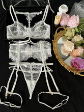 Load image into Gallery viewer, 「Necktie Fantasy」Lace Bralette Set ✨ 3-in-1 Push-up/Sheer/Cosplay Lingerie
