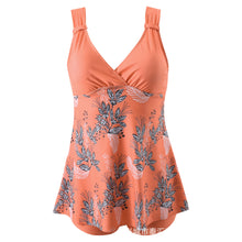 Charger l&#39;image dans la galerie, 🌊【Plus Size Swimwear】Striped Two-Piece Set | Modest Swim Shorts
