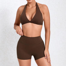 Charger l&#39;image dans la galerie, 「Sweat &amp; Sexy」Racerback Sports Set ✨ High-Support Bra &amp; Yoga Shorts
