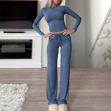 Charger l&#39;image dans la galerie, 「Cozy Movement」 Fall/Winter Yoga Set ✨ Solid Color Long Sleeve &amp; Pants
