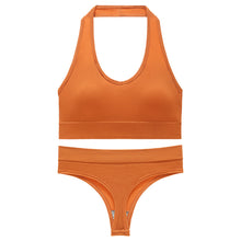 Charger l&#39;image dans la galerie, 「Lift &amp; Breathe」Halter Sports Bra Set ✨ Full Coverage Yoga Top
