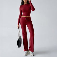 Charger l&#39;image dans la galerie, 「Cozy Movement」 Fall/Winter Yoga Set ✨ Solid Color Long Sleeve &amp; Pants
