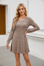 Cargar imagen en el visor de la galería, 「Cloud Touch」Ribbed Dress with Pockets ✨ Brushed Polyester Daily Dress
