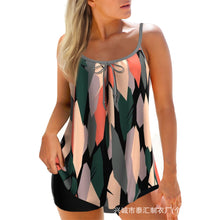 Carica l&#39;immagine nel visualizzatore di Gallery, Trendy Bikini Set for Women - High Waisted Shorts &amp; Sexy Backless Tankini Top, Quick Dry Swimwear
